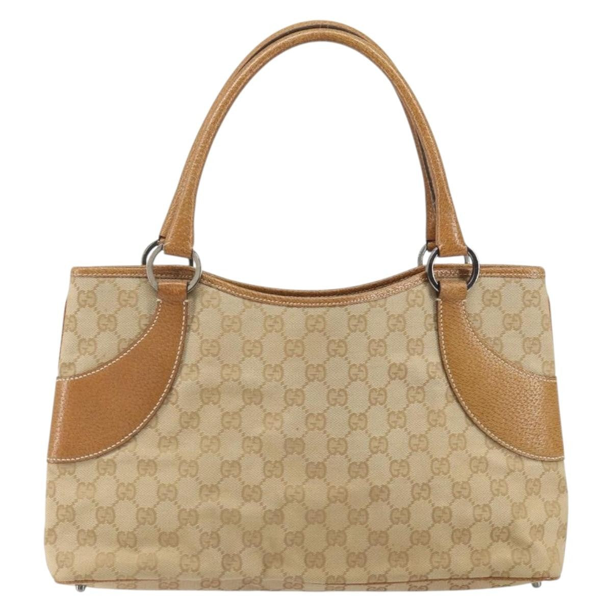 Gucci Vintage Ring Tote GG Canvas with Leather Medium
