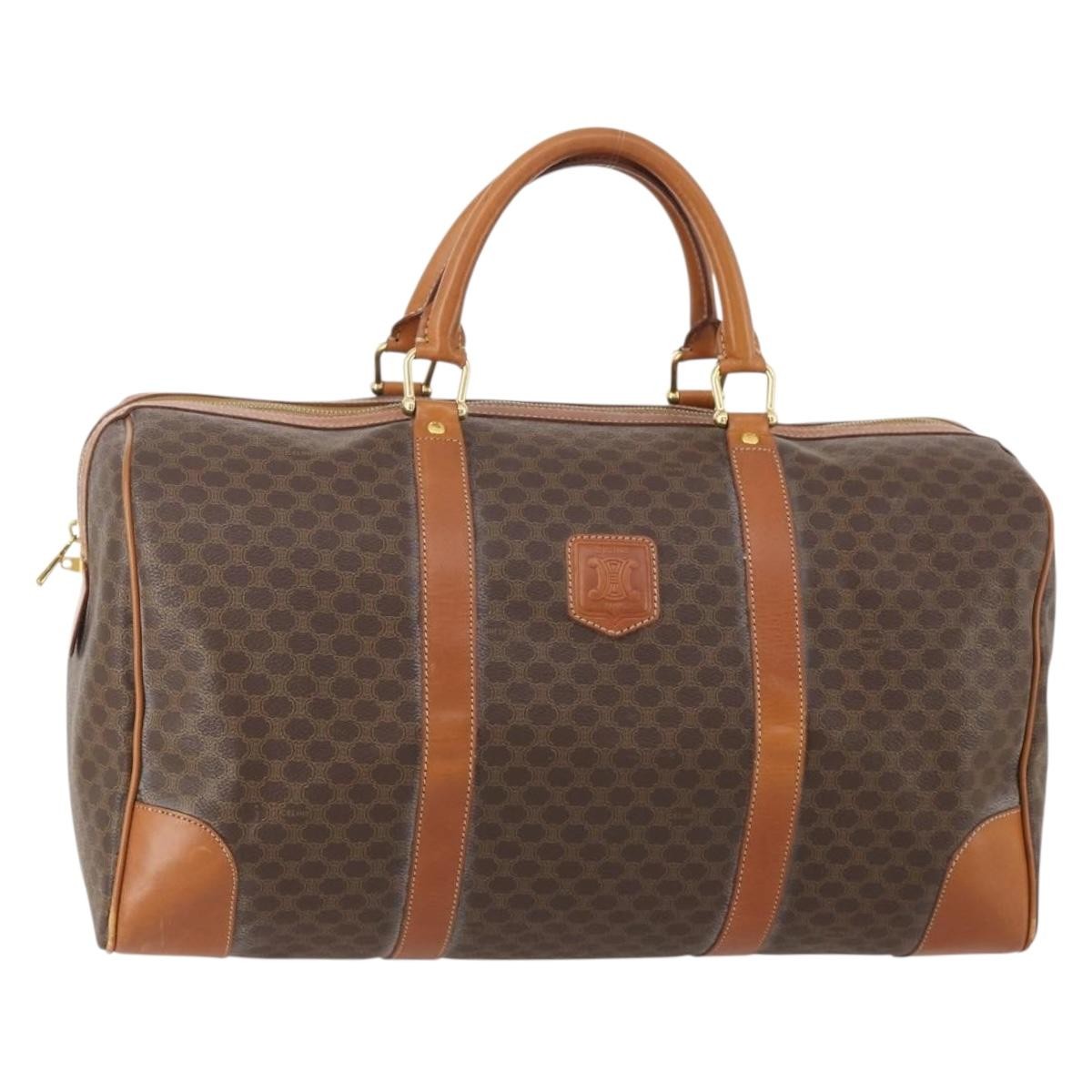 Celine Vintage Duffle Macadam Coated Canvas Large