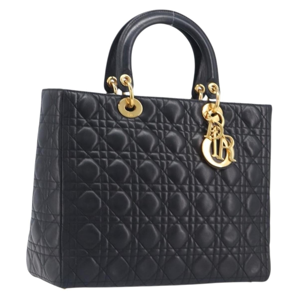 Christian Dior Lady Dior Cannage Quilt Lambskin Medium