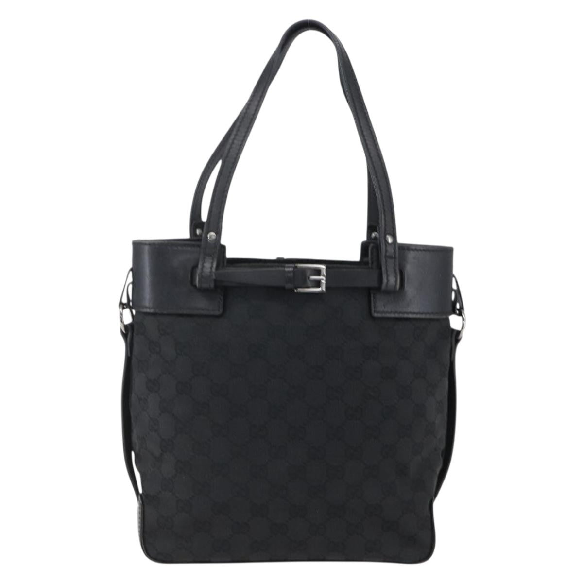 Gucci Belted Bucket Tote GG Canvas with Leather Small