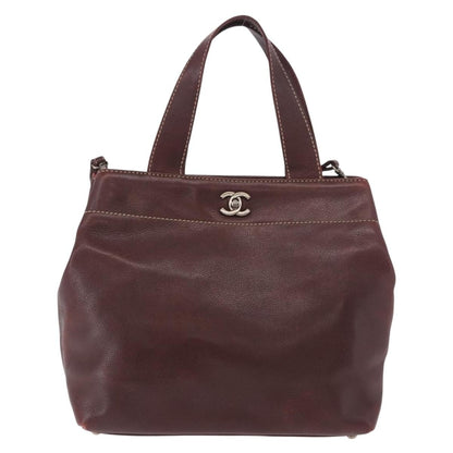 Chanel Vintage CC Lock Tote Leather Small