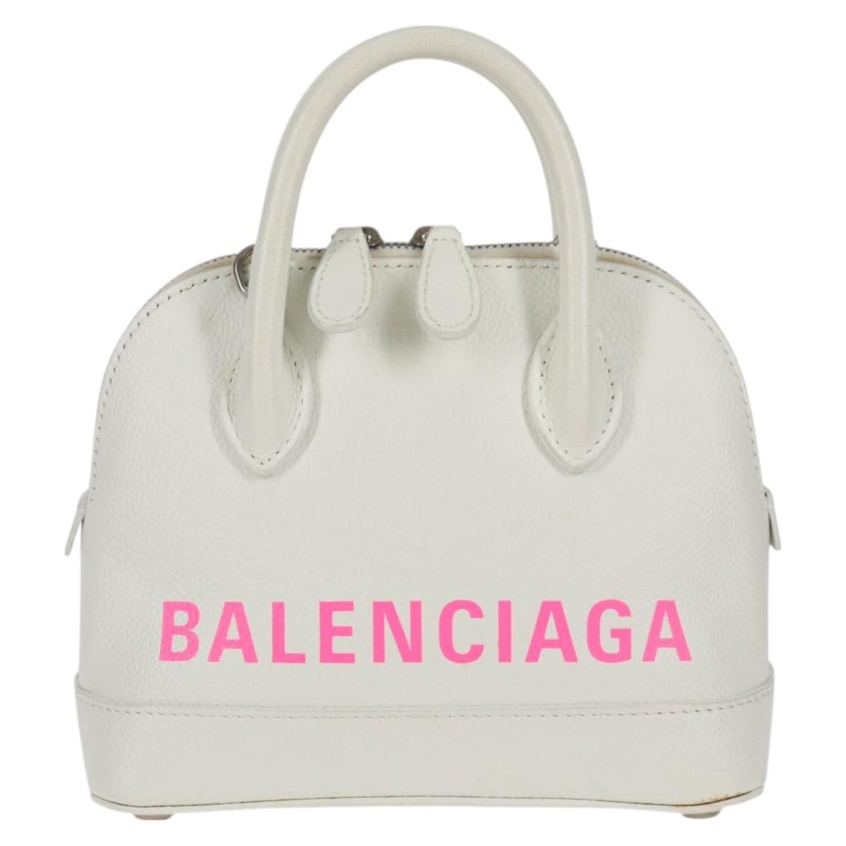 Balenciaga Logo Ville Bag Leather XXS