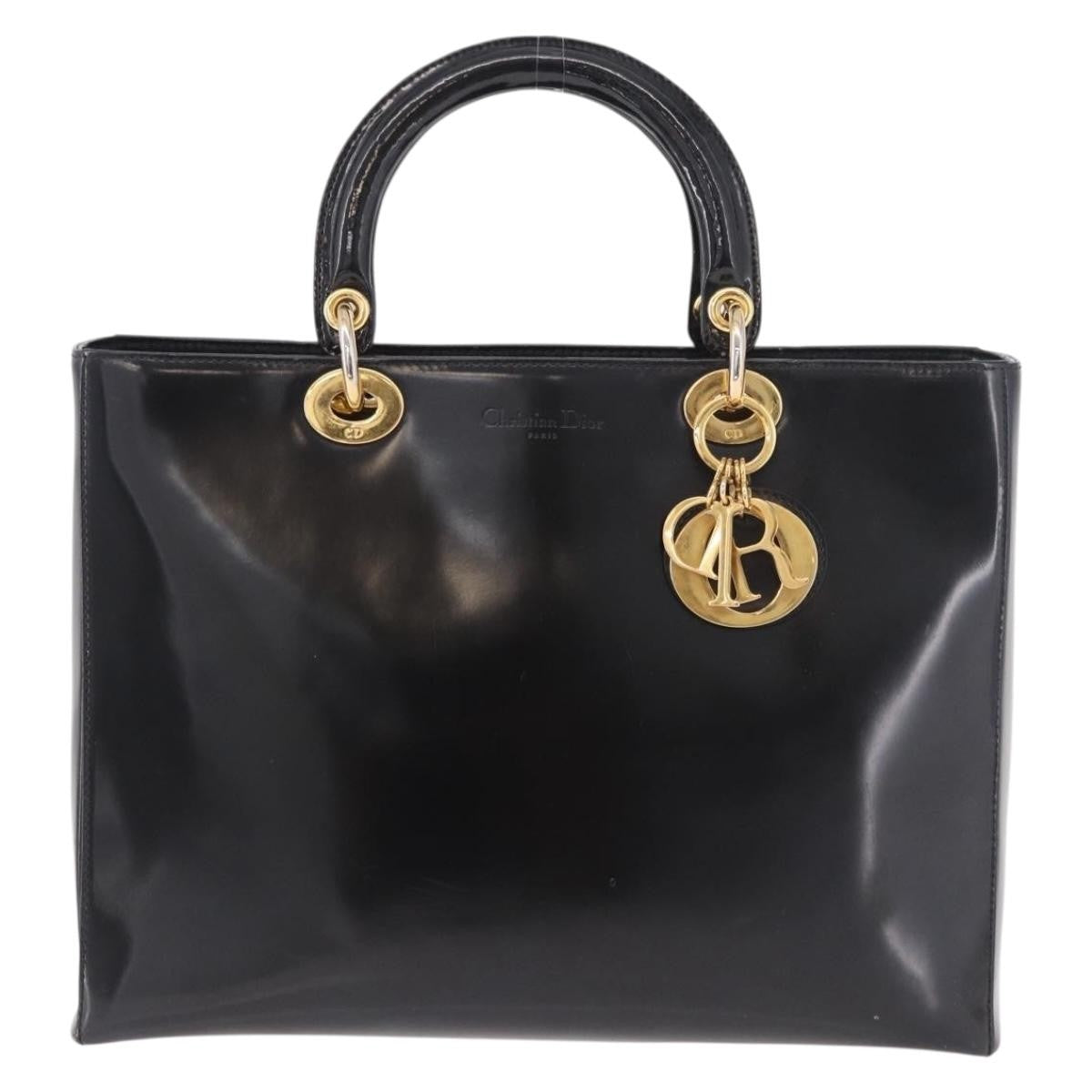 Christian Dior Vintage Lady Dior Patent Medium