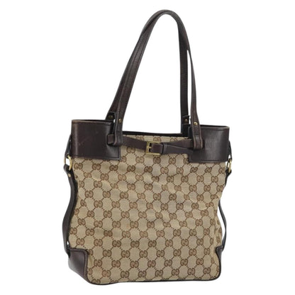 Gucci Belted Bucket Tote GG Canvas with Leather Small