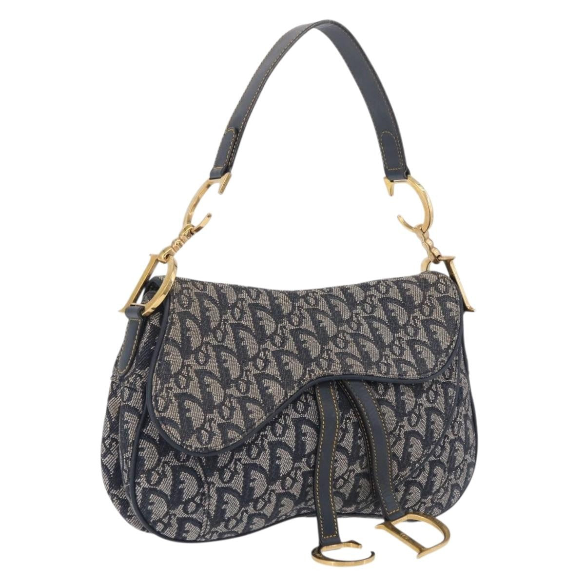 Christian Dior Vintage Double Saddle Diorissimo Canvas Product Image