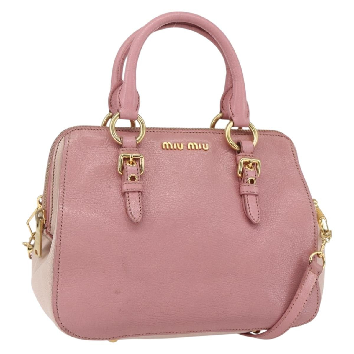Miu Miu Madras Bowler Bag Leather Small