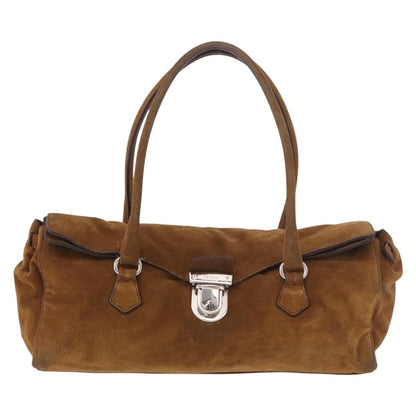 Prada Pattina Pushlock Satchel Suede Product Image