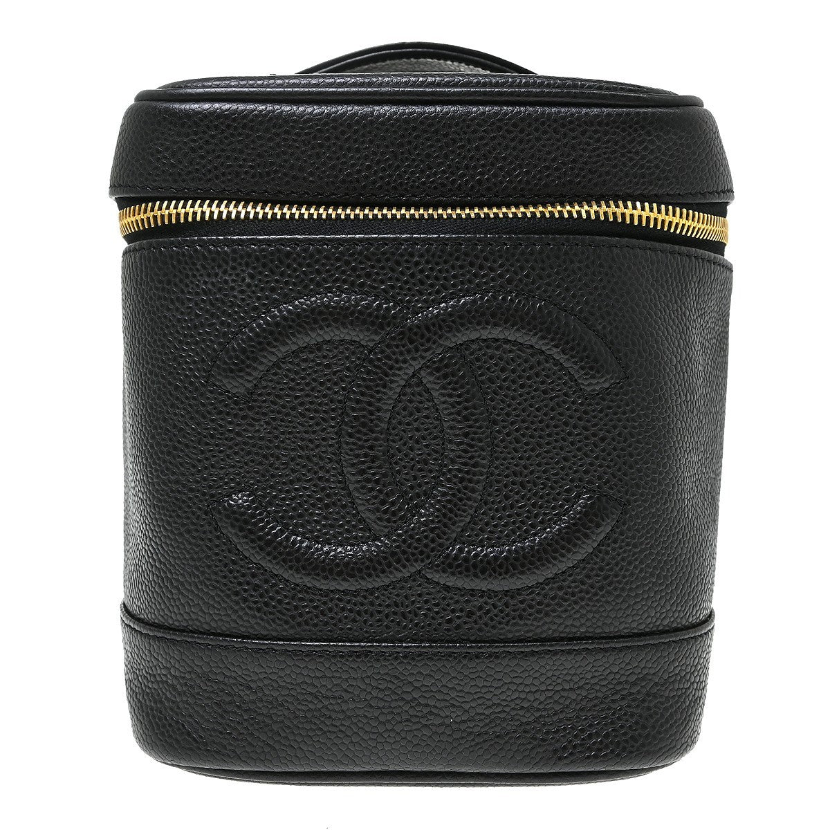 Chanel Vintage Timeless Cosmetic Case Caviar Small