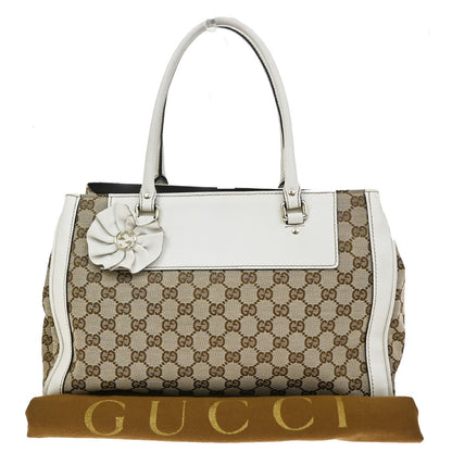 Gucci Trophy GG Canvas with Leather Small