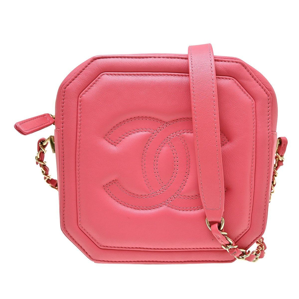 Chanel Timeless CC Octagon Camera Case Quilted Lambskin Mini