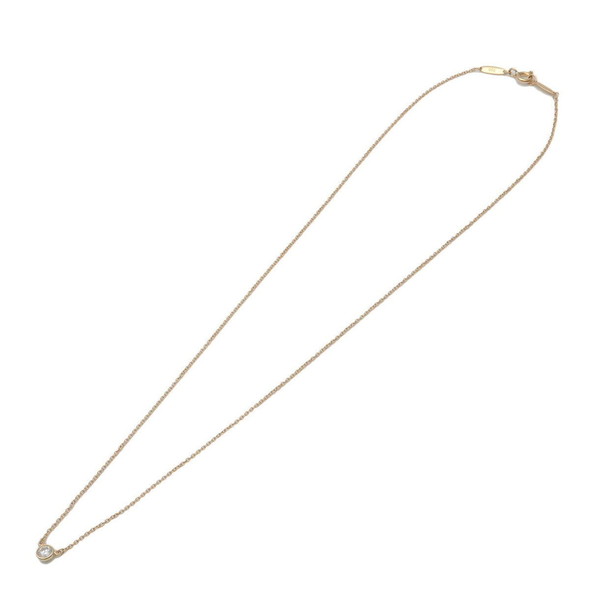 Tiffany & Co. Elsa Peretti Diamonds By The Yard Pendant 18K Yellow Gold with Diamond .05CT