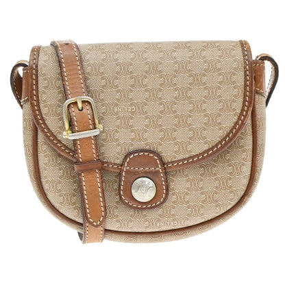 Celine Besace Flap Triomphe Coated Canvas Mini
