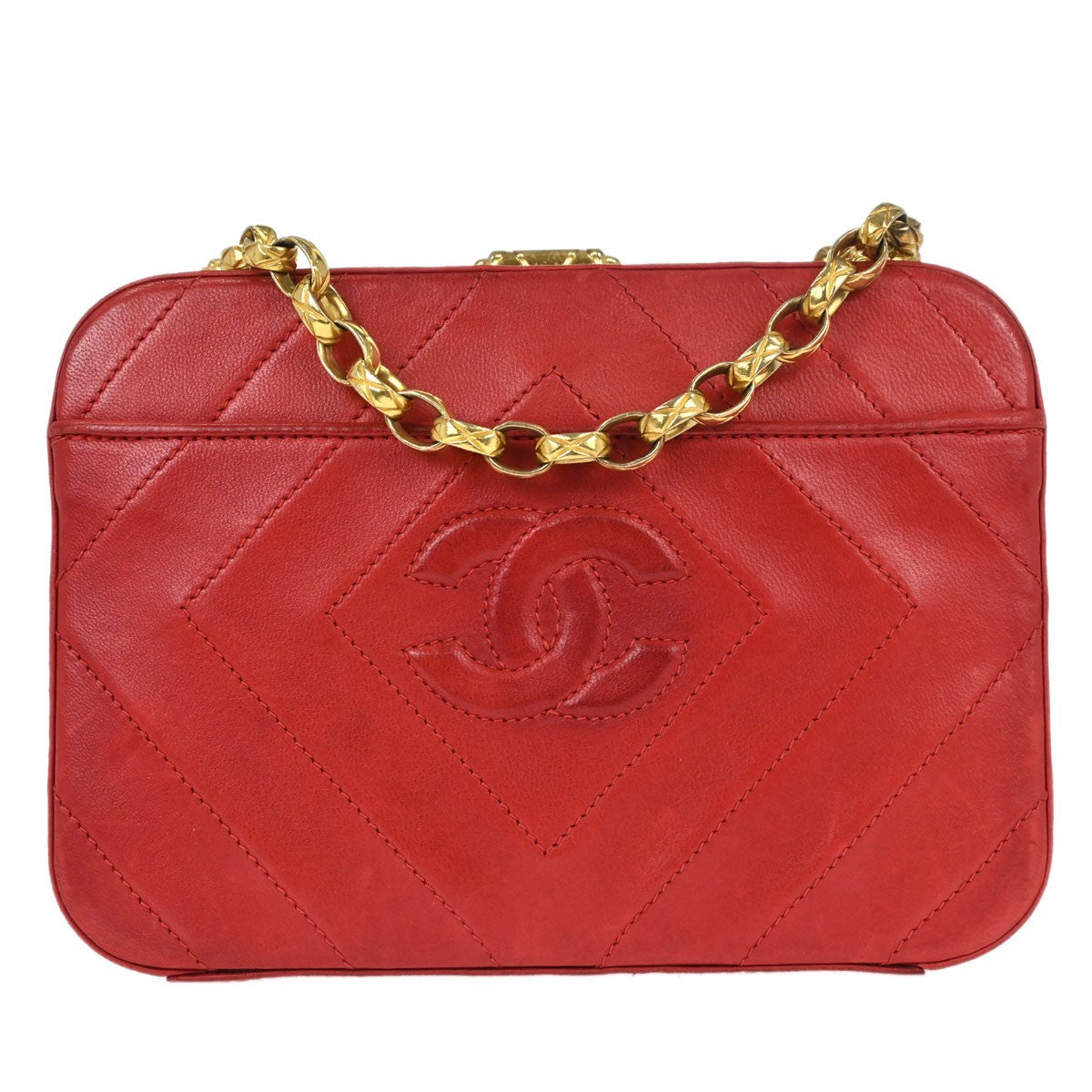 Chanel Camera Chevron Lambskin Medium