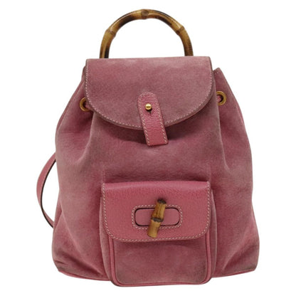 Gucci Gucci bamboo backpack daim mini