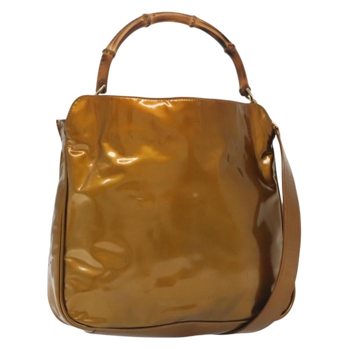 Gucci Vintage Bamboo Handle Bag Patent leather Product Image