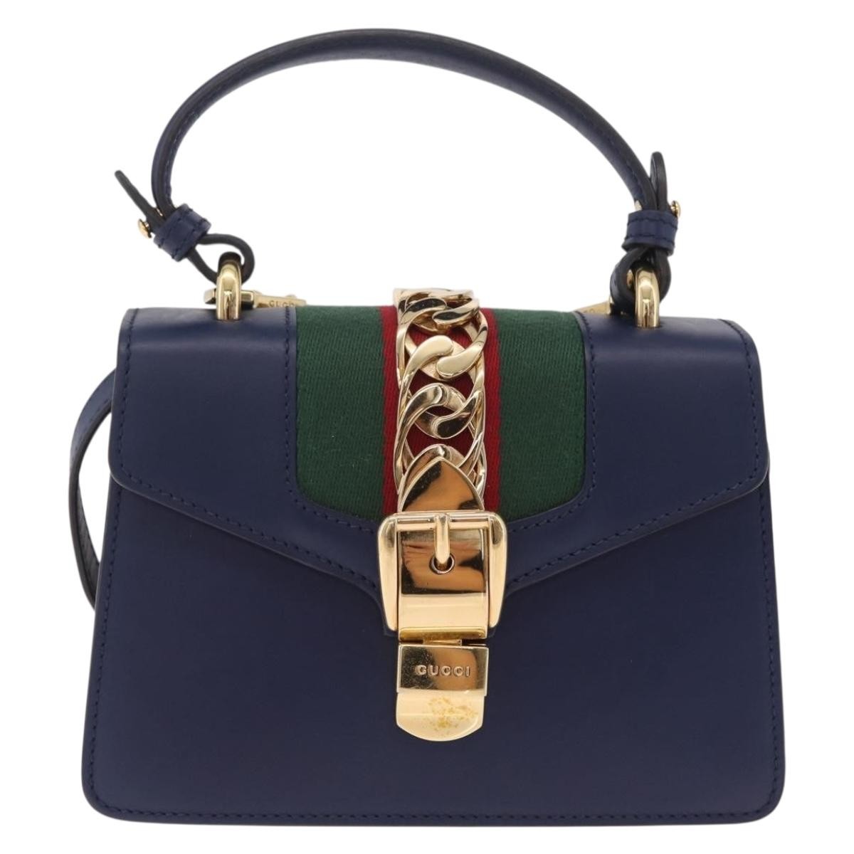 Gucci Sylvie Top Handle Leather Mini