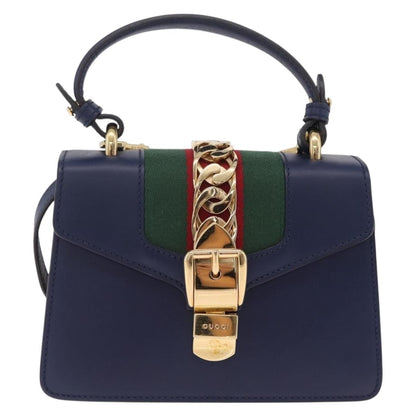 Gucci Sylvie Top Handle Leather Mini