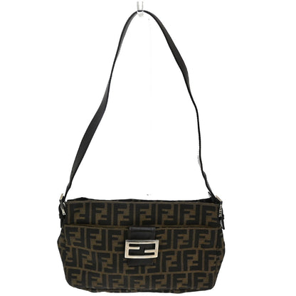 Fendi Vintage Pocket Shoulder Bag Zucca Canvas Medium