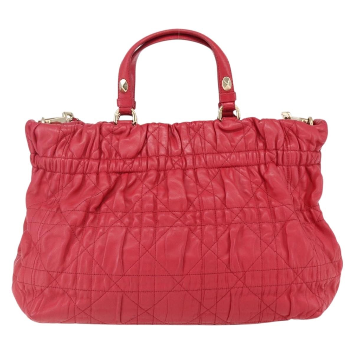 Christian Dior Delices Tote Cannage Quilt Leather Medium
