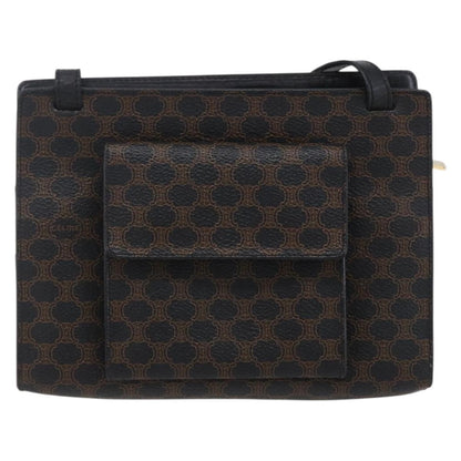 Celine Vintage Macadam Shoulder Bag Canvas Medium