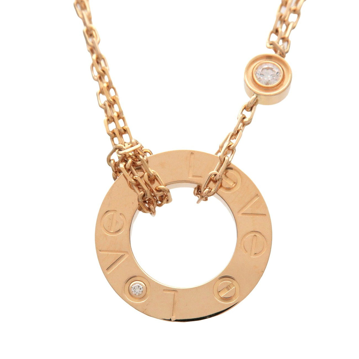 Cartier 2 Diamonds Love Pendant 18K Yellow Gold and Diamonds Product Image