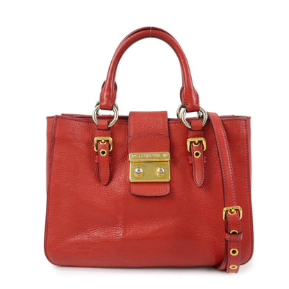 Miu Miu Madras Convertible Lock Leather Small