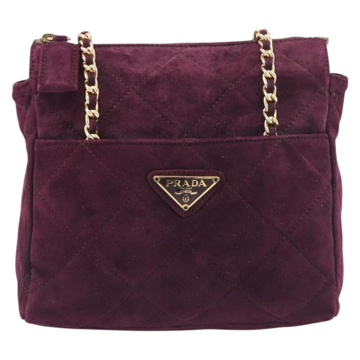 Prada Vintage Chain Flap Suede Product Image