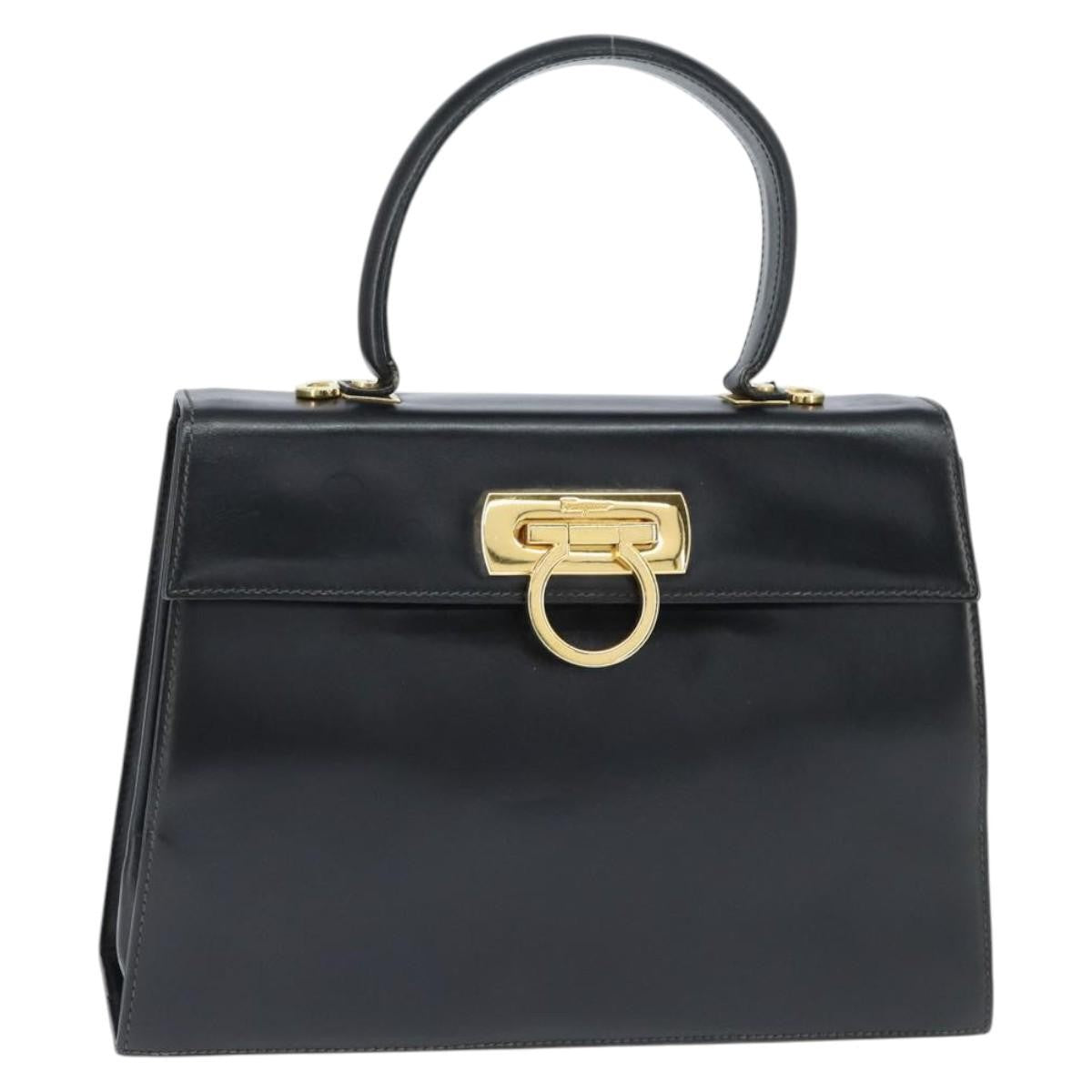 Salvatore Ferragamo Gancini Convertible Top Handle Bag Leather Mini