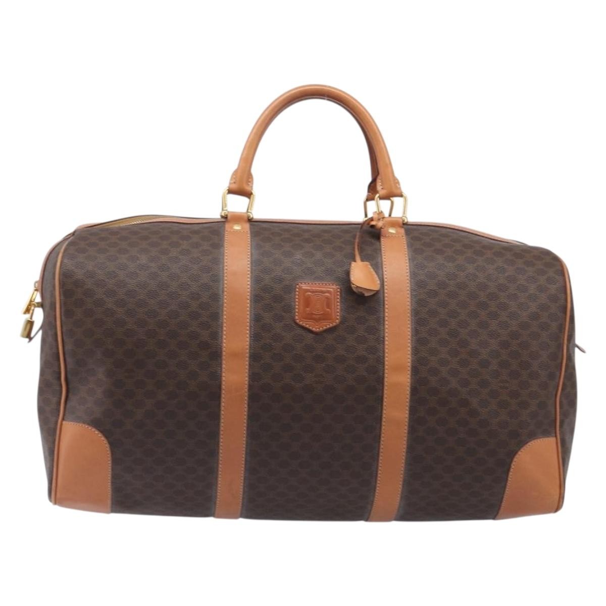 Celine Vintage Duffle Macadam Coated Canvas Large