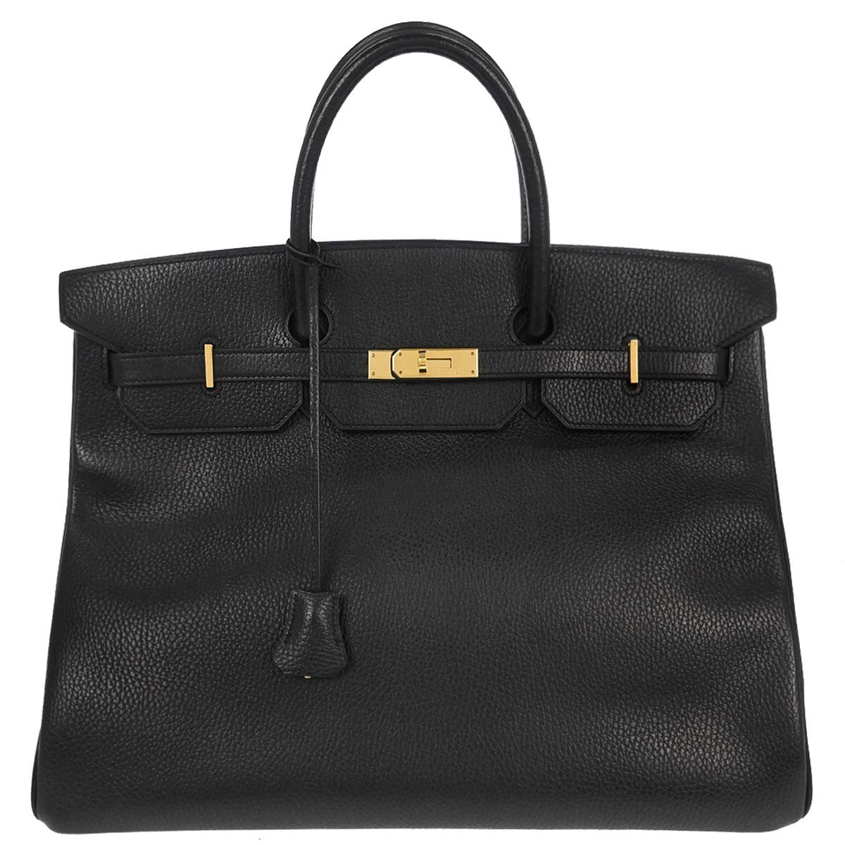 Hermes Birkin Black Ardennes with Gold Hardware 40