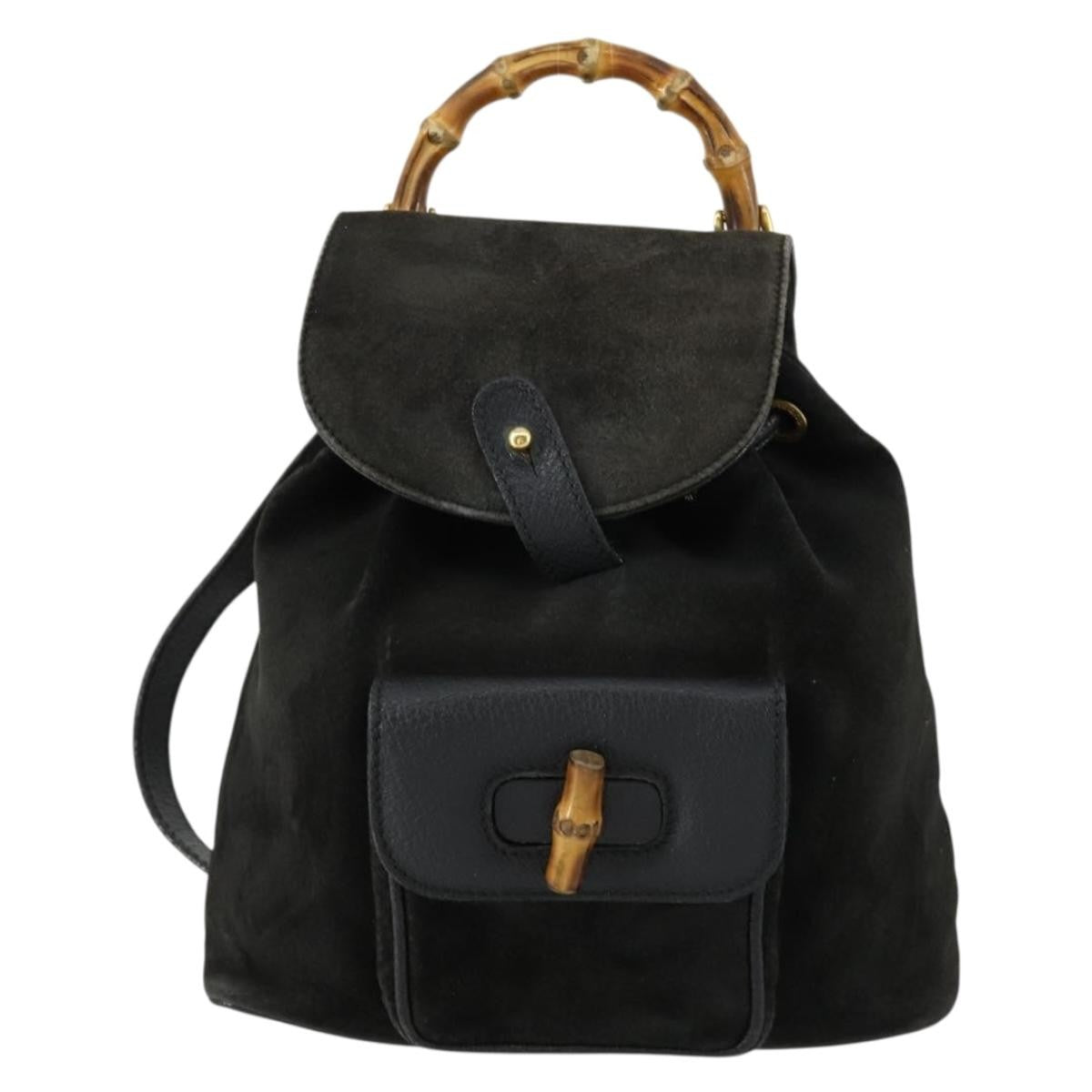 Gucci Vintage Bamboo Suede Mini