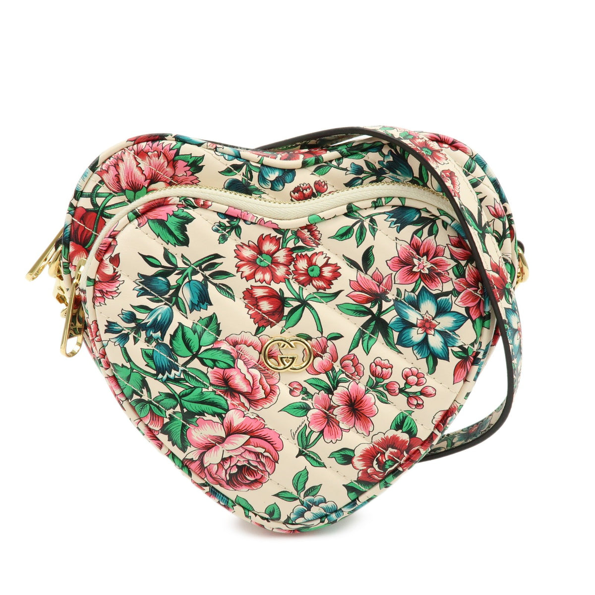Gucci Interlocking G Heart Diagonal Quilted Leather Mini