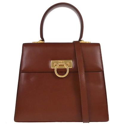 Salvatore Ferragamo Gancini Convertible Top Handle Leather Medium