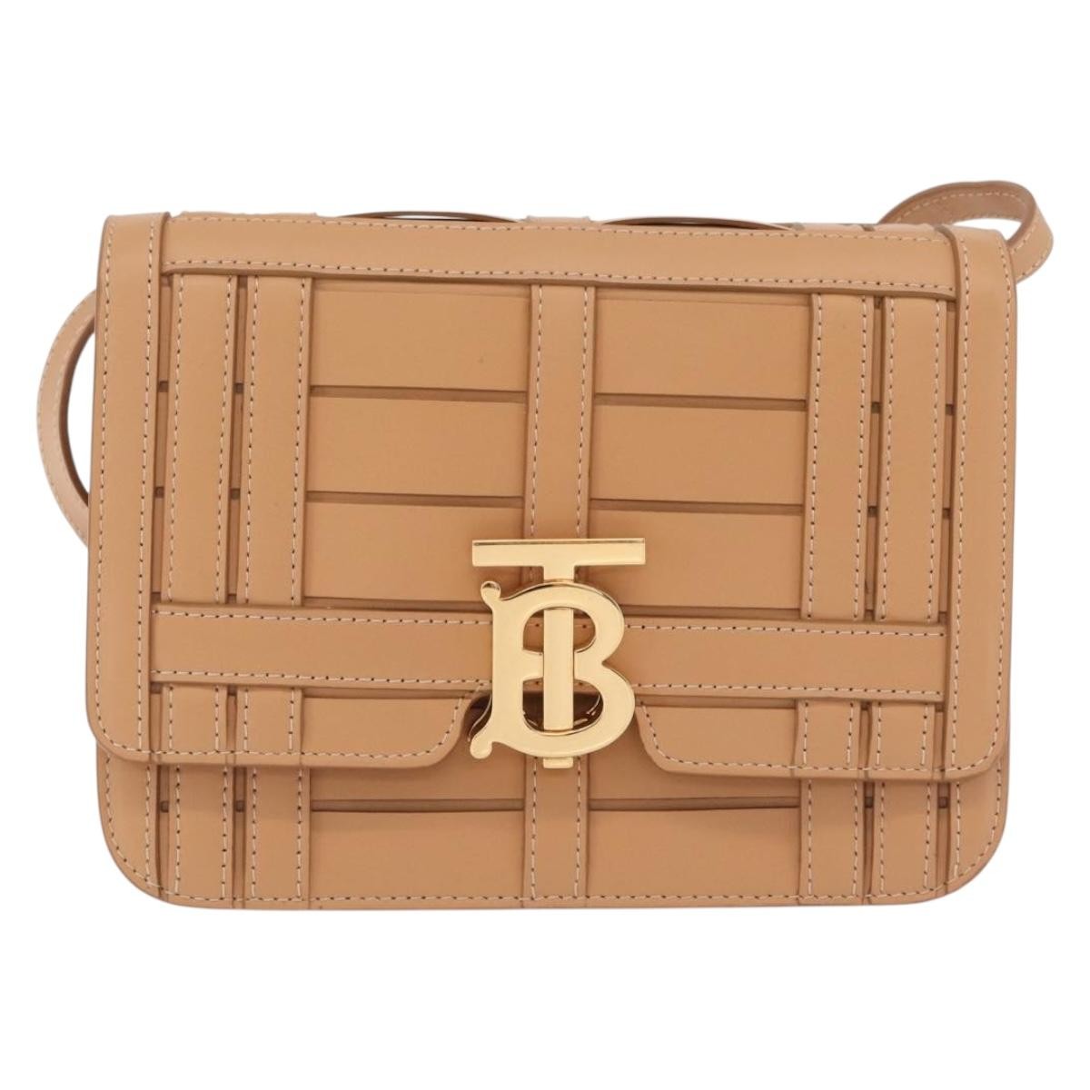 Burberry TB Flap Woven Leather Small