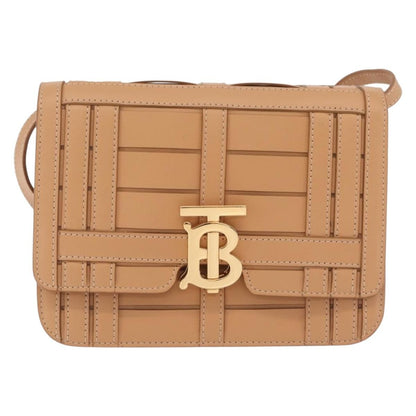 Burberry TB Flap Woven Leather Small