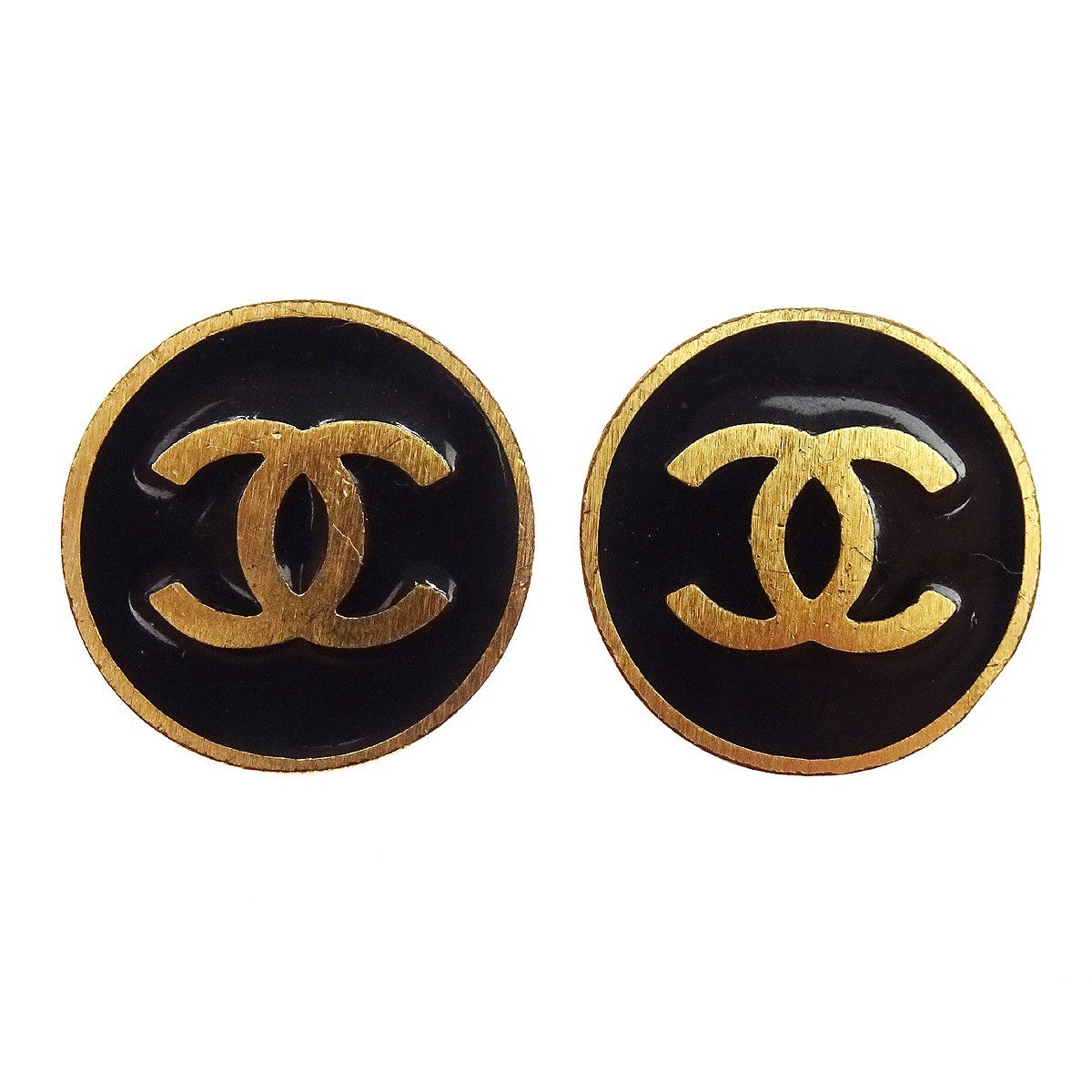 Chanel CC Round Clip-On Metal Product Image