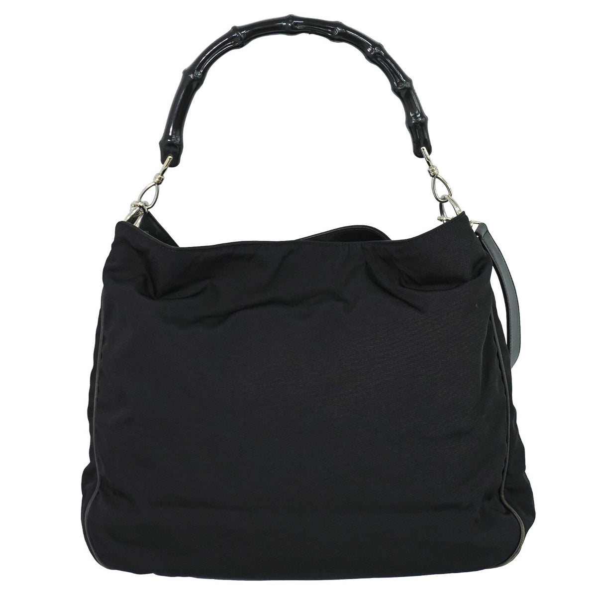Gucci Vintage Bamboo Hobo Nylon Medium