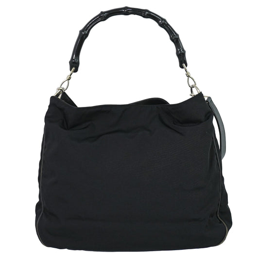Gucci Vintage Bamboo Hobo Nylon Medium