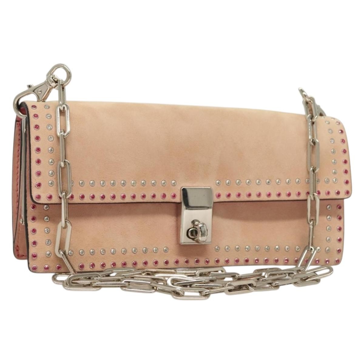 Valentino Garavani Turnlock Chain Shoulder Bag Suede Product Image