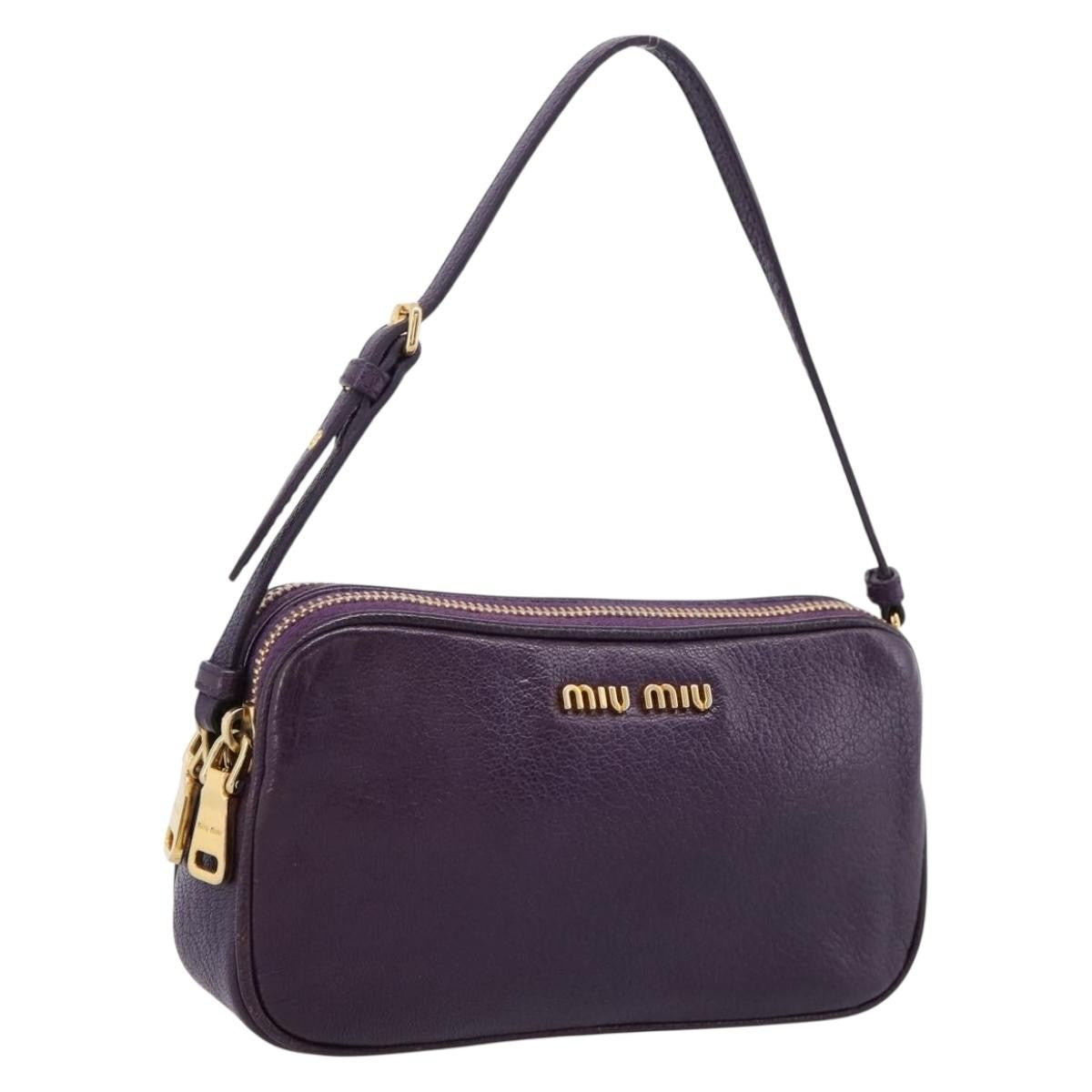 Miu Miu Double Zip Pochette Leather Product Image