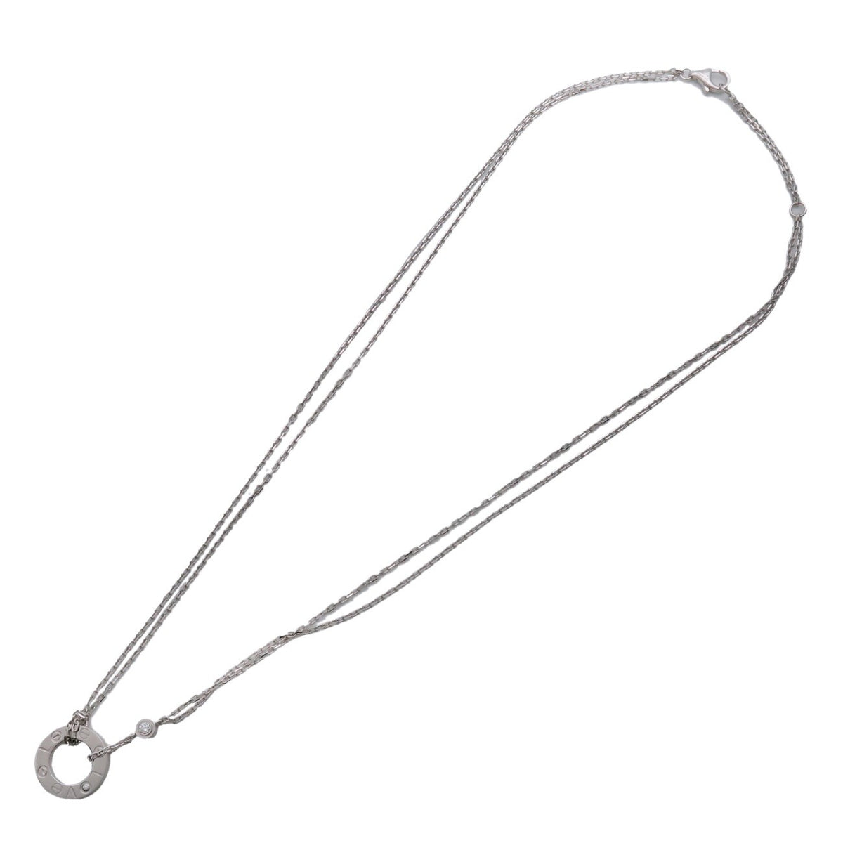 Cartier 2 Diamonds Love Pendant 18K White Gold with Diamonds Product Image