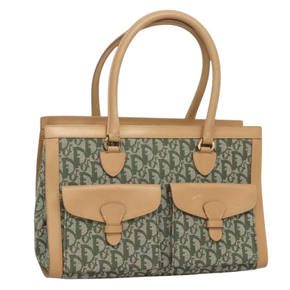 Christian Dior Vintage Trotter Double Pocket Tote Diorissimo Canvas Large