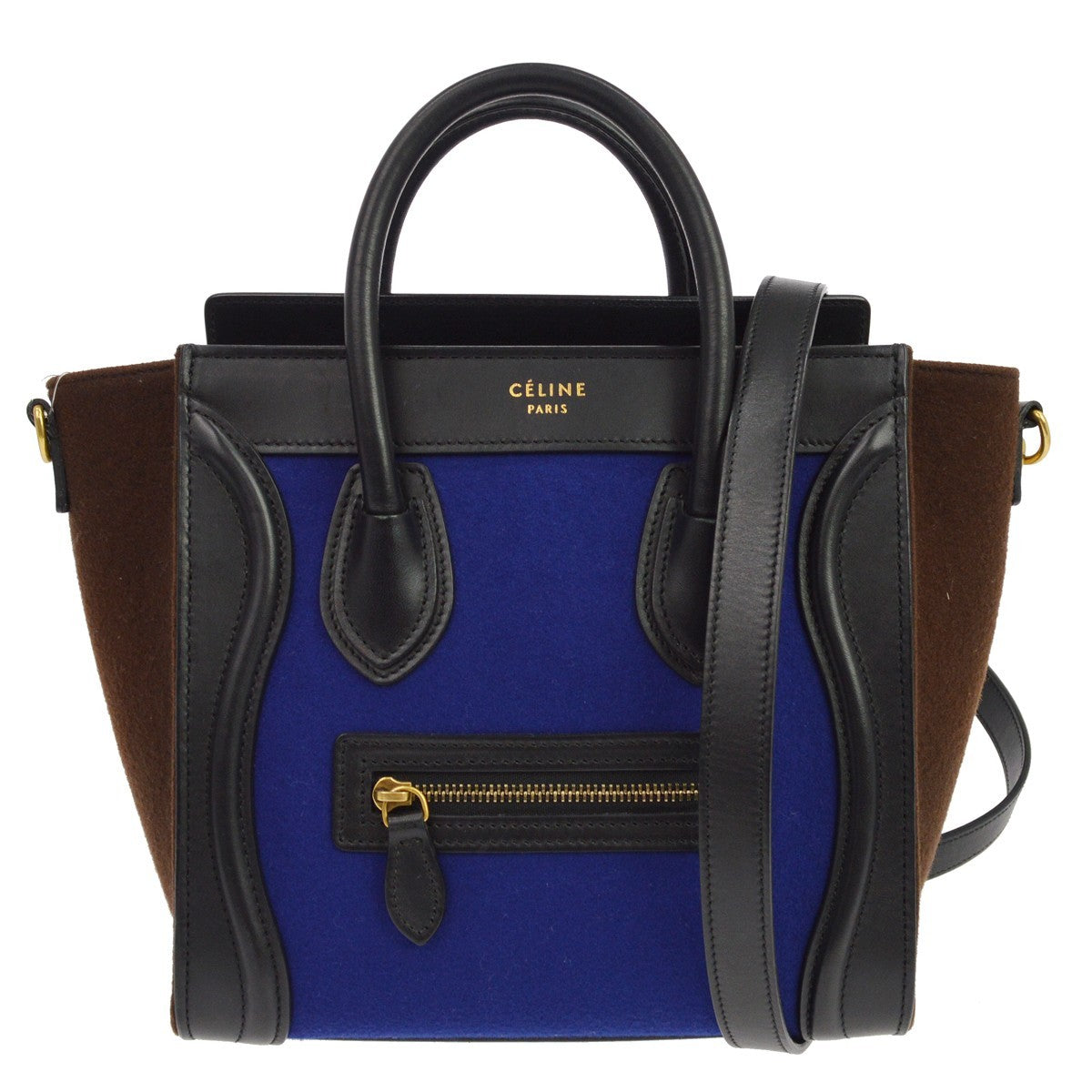 Celine Tricolor Luggage Felt Nano