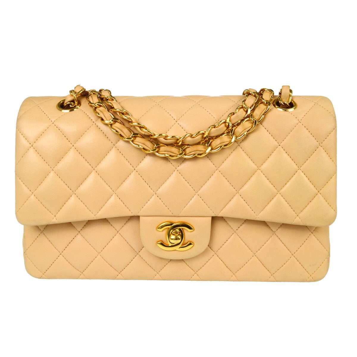 Chanel Vintage Classic Double Flap Quilted Lambskin Medium