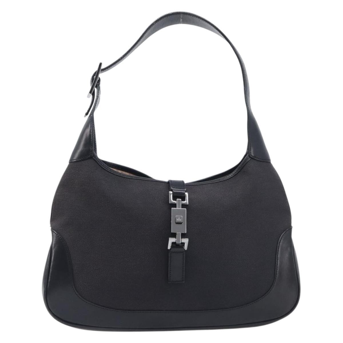 Gucci Vintage Jackie Shoulder Canvas and Leather Medium