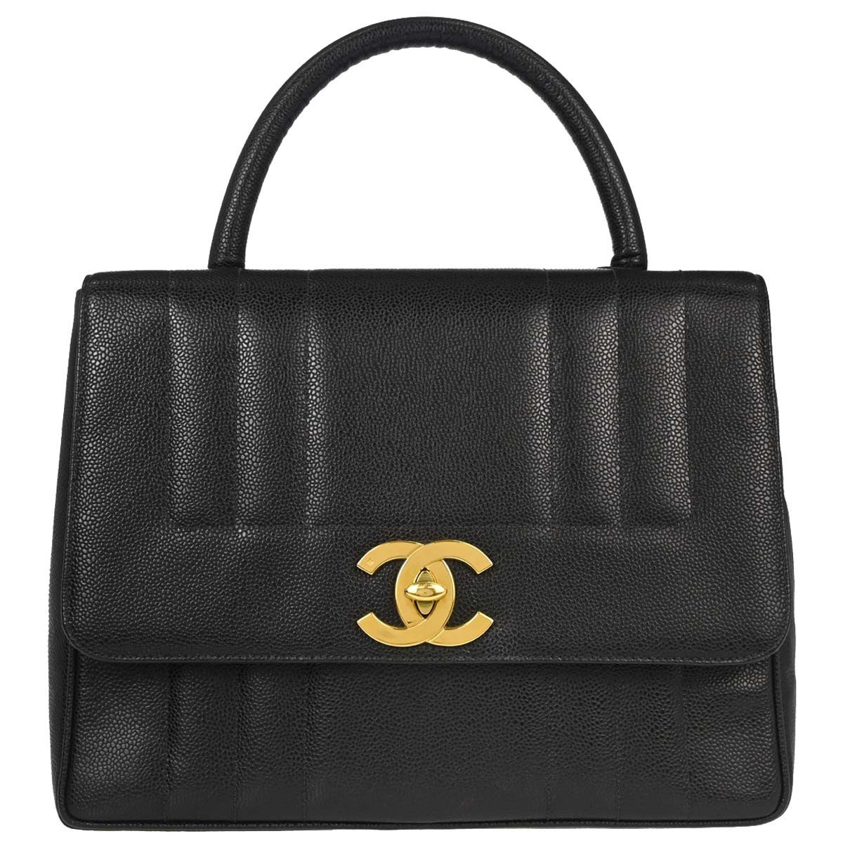 Chanel Vintage Top Handle Vertical Quilt Caviar Jumbo