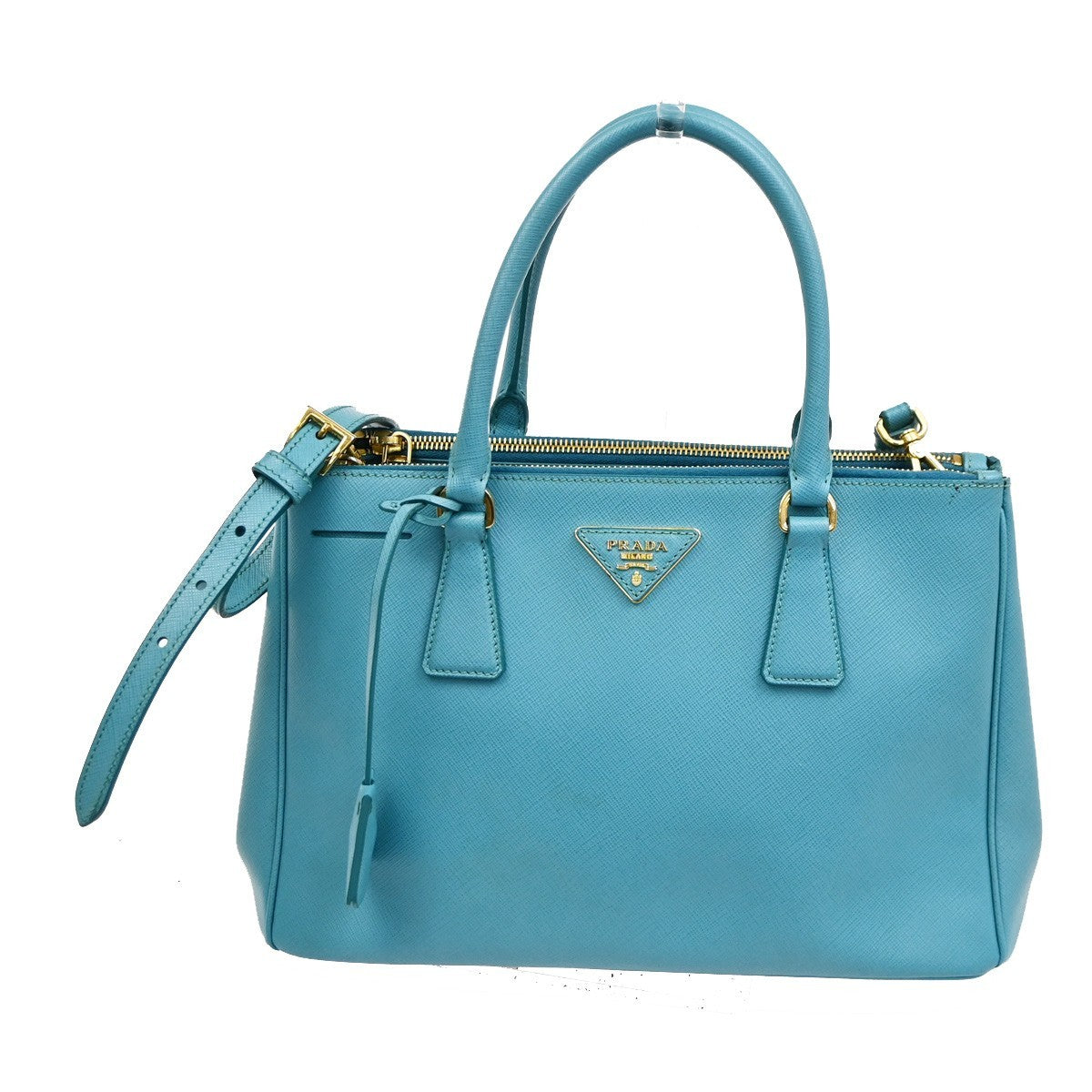 Prada Double Zip Lux Tote Saffiano Leather Medium