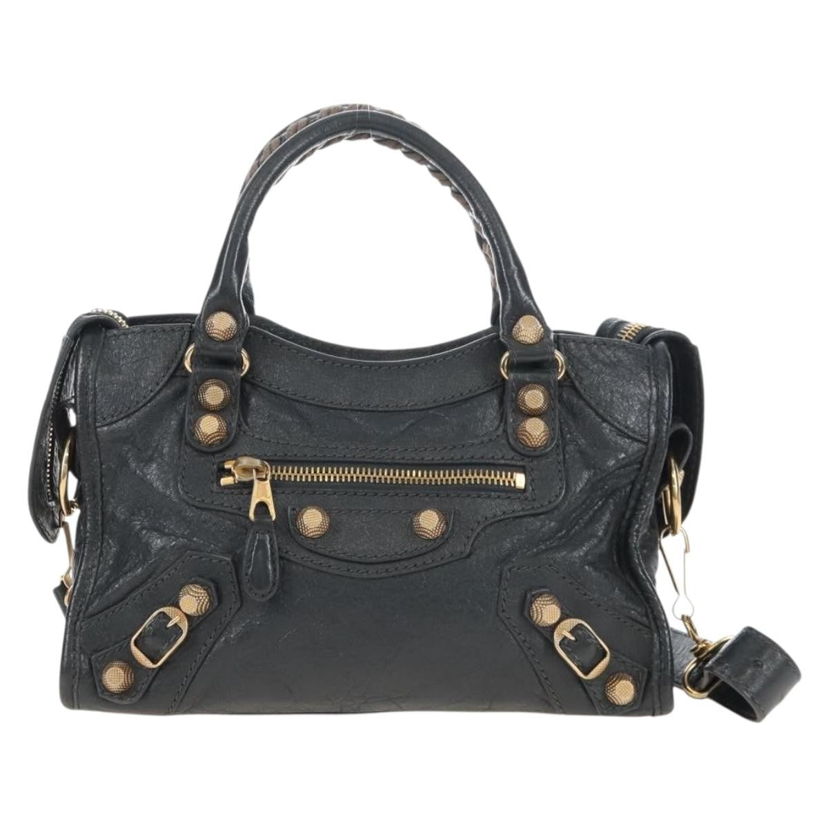 Balenciaga City Giant Studs Leather Mini