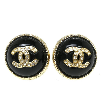 Chanel CC Round Stud Metal and Resin Product Image