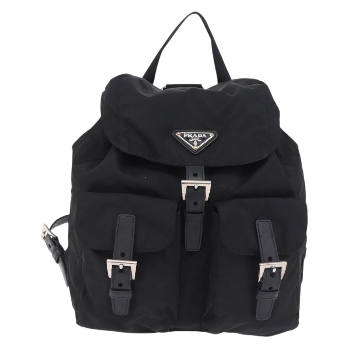 Prada Double Pocket Backpack Chain Re-Nylon Mini